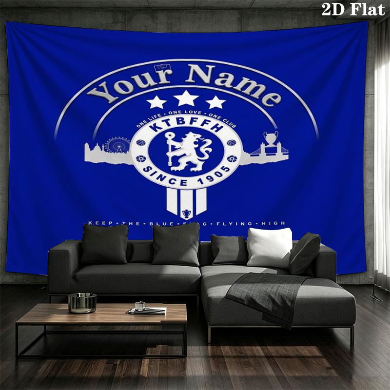 Chelsea F Custom Name Wall Tapestry Aesthetic Wall Hanging Printed Fabric Blanket Decorative Tapestries for Bedroom Living Room Home Decor