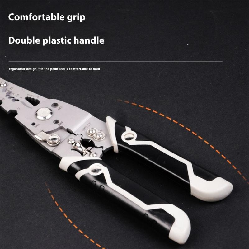 Multifunctional Wire Stripper Decrustation Pliers Crimper Cable Stripper Cutter Multifunctional Wire Repair Tool Pliers