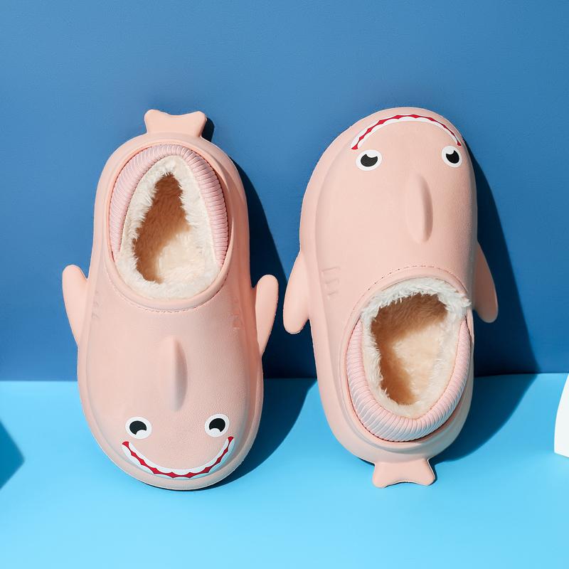 Winter Kinder süße Cartoon dicke Sohlen warme Baumwollschuhe Hausschuhe für zu Hause drinnen und draußen Baumwollpantoffeln 24-35