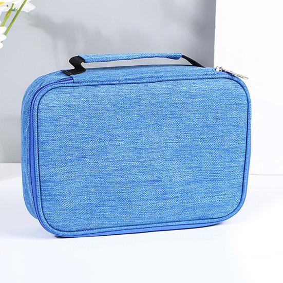 72-Slot Sketch Pencil Case 3-Layer Oxford Storage Pouch for Coloring Pens And Art Supplies Portable Stationery Organizer for Students Artists