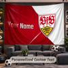 Wall Hanging Tapestry Custom NameVfB Stuttgart FC Pattern Personalized Printed Fabric Wall Decor
