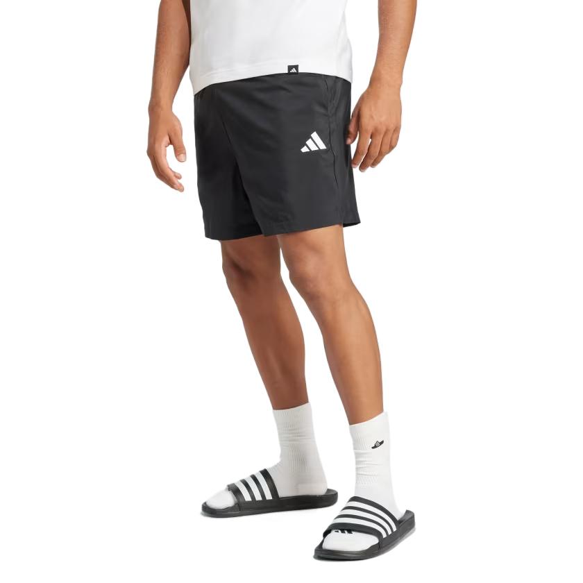 adidas Essentials Small Logo Chelsea Shorts Black/White Men Streetwear JF1117