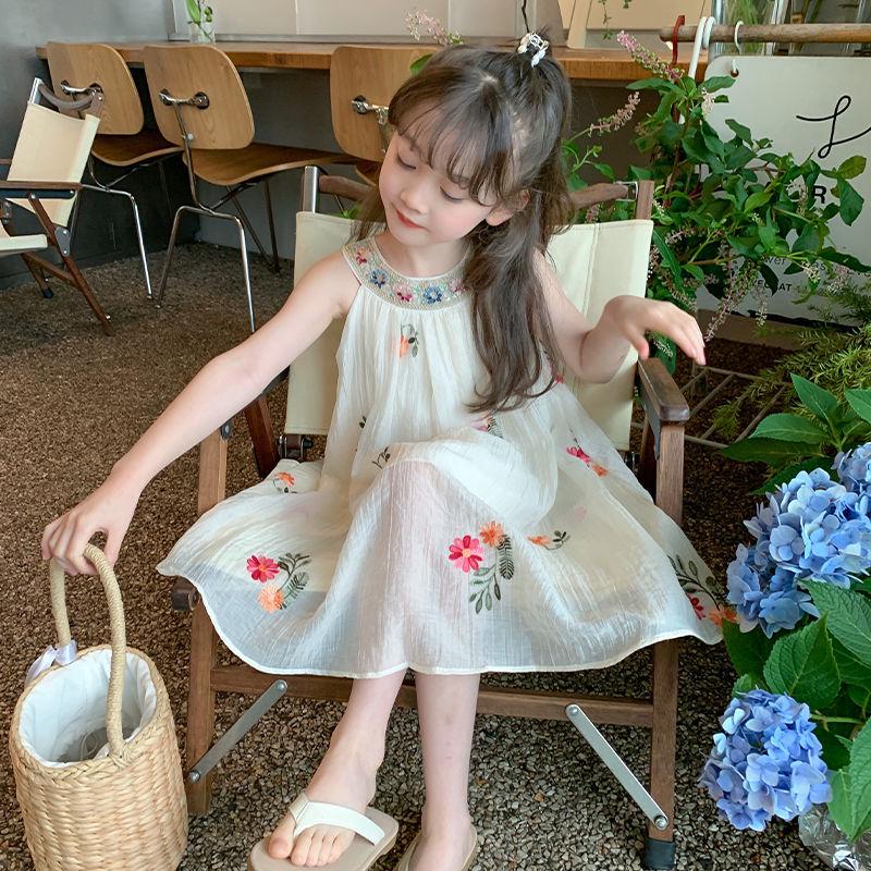 Girls' 2024 Summer Chiffon Princess Sling Dress – Fashionable and Trendy