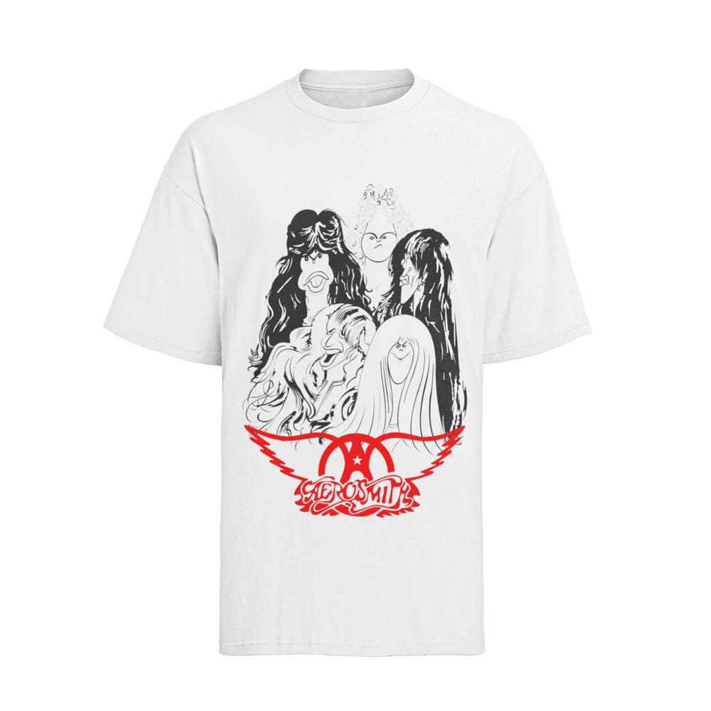 Retro Musik Aerosmith Rock band Steven Tyler Konzer Bio Herren T-Shirt