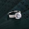 Tancise Women Classic 925 Sterling Silver  Zircon Ring Ladies Jewelry Wedding Promise Party Gift
