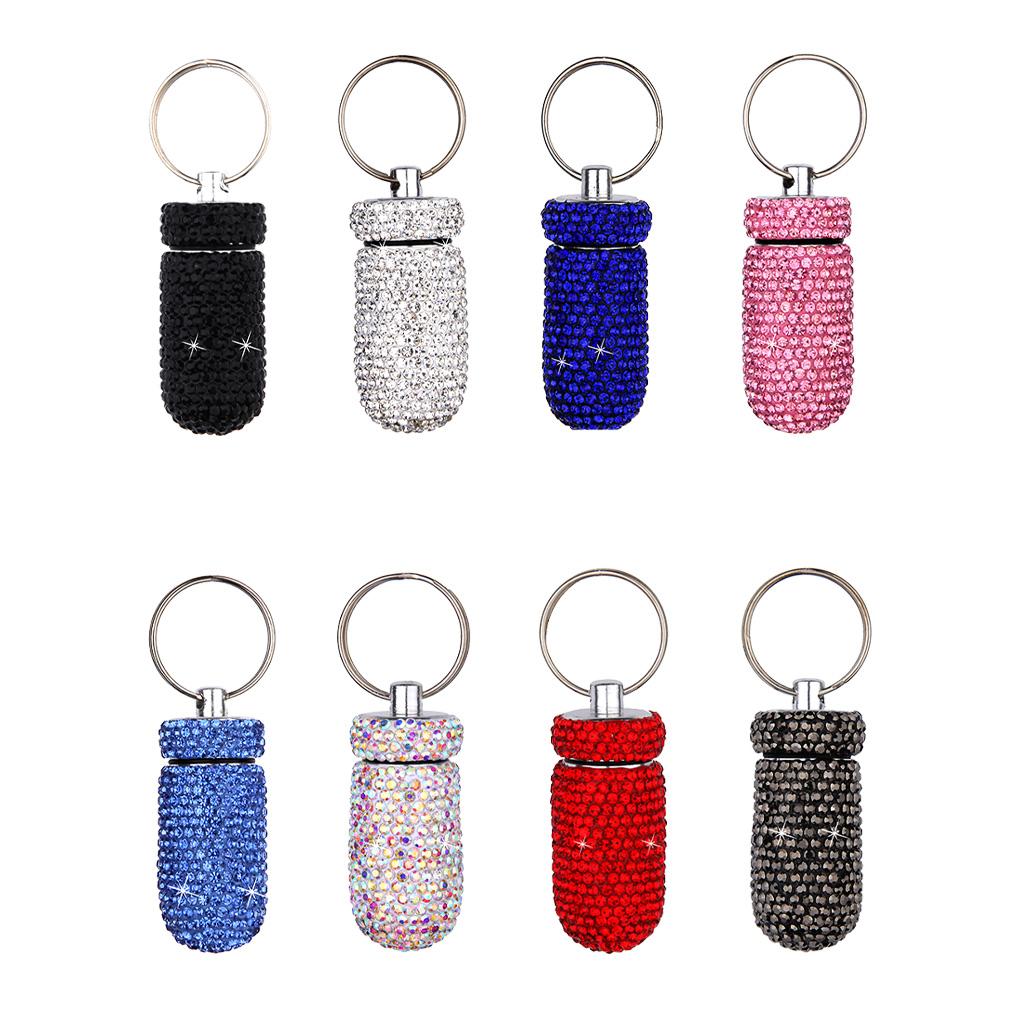 4 Pieces Aluminum Alloy Waterproof Pill Cases Dispenser Containers Airtight Piller Holder Organizer Health Care