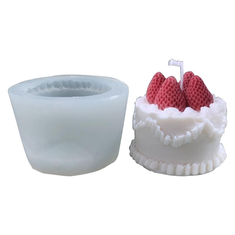 Decorated Cake Silicone Mold Mousse Pastry Dessert Aromatherapy Candle Mold Simulation Cream Small Cake Embryo Mold
