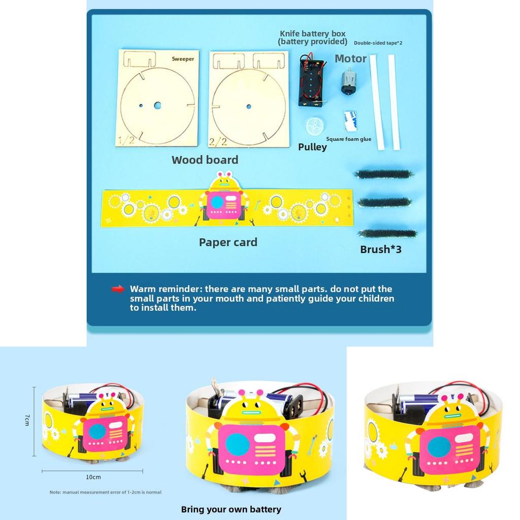 Wooden Sweeping Robot Hand Assembled Children Puzzle Toy Set For Physics Experiments Home Learning