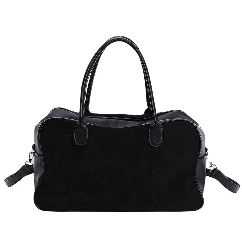 New matte women's bag contrasting color large-capacity retro commuter casual tote bag portable shoulder women's bag