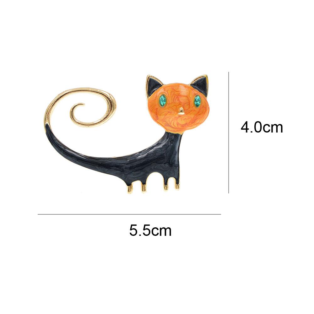 New Enamel Cute Cat Brooches For Women Kitty Pin 2 Colors Available Animal Jewelry