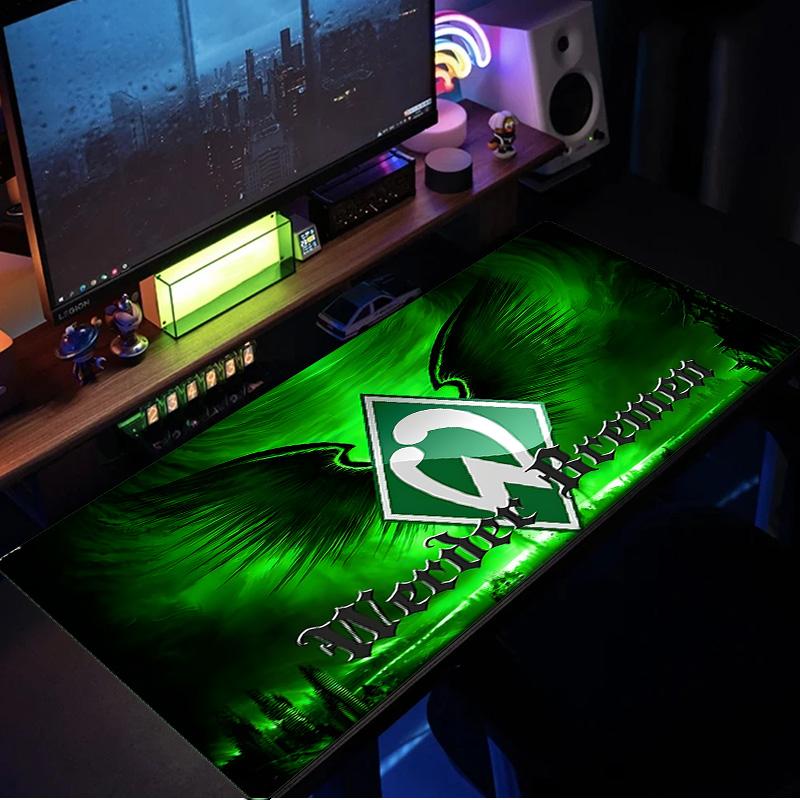 Grünes Bremen Muster Mauspade, Gummiunterseite, Mauspade für Gamer und Bürogebrauch, Gaming Schreibtisch, Leicht zu reinigende Matte Weihnachtsgeschenke für Fans