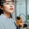 Mini Portable Pointer FM AM Radio LED Flashlight Stable Signal DSP Radios Rechargeable Bluetooth Speaker Earphones Listening Ra