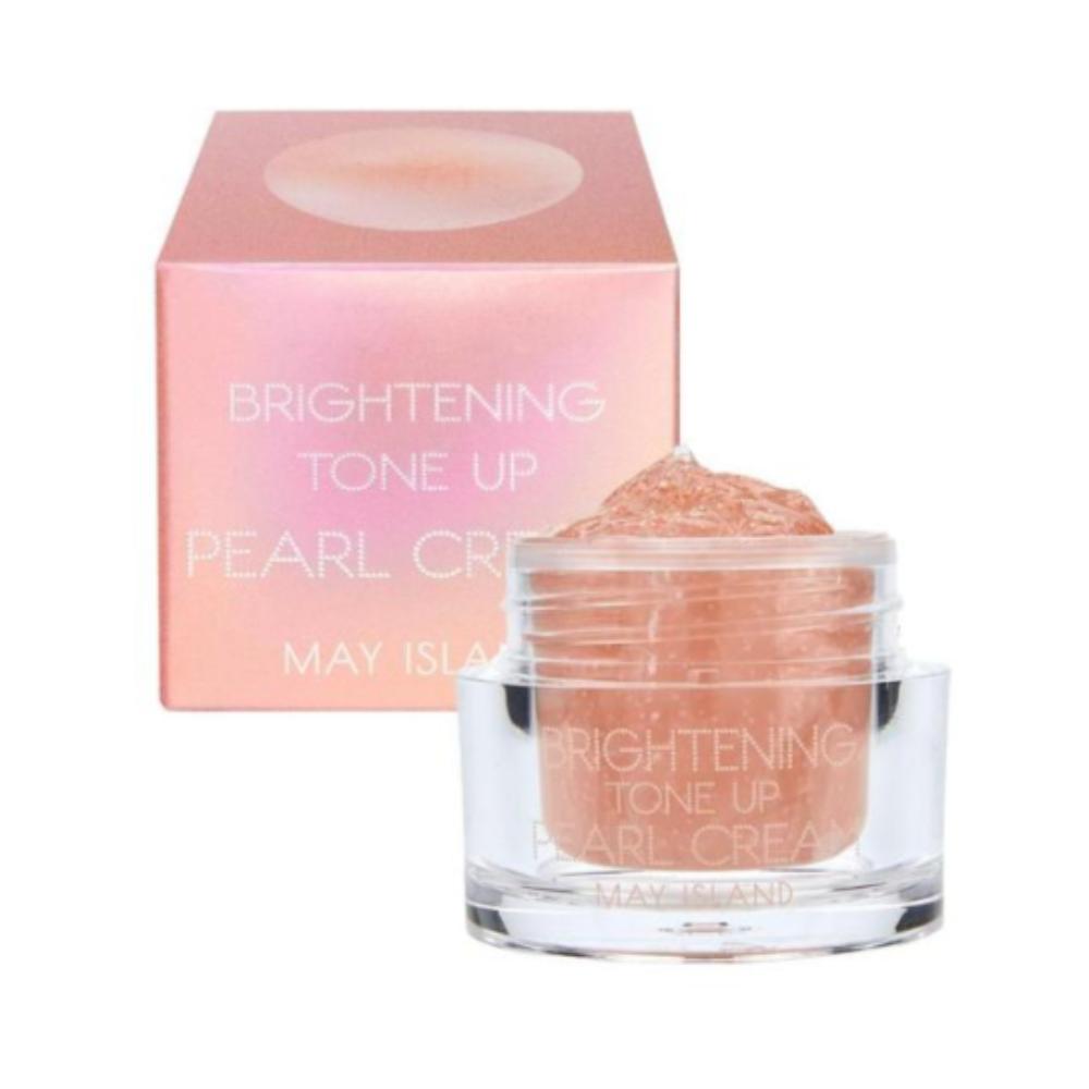 May Island Korean Whitening Tone Up Cream 30g – Pearl Capsule Glow – Day & Night Skincare – Moisturizing & Wrinkle Care – K-beauty Gift Set