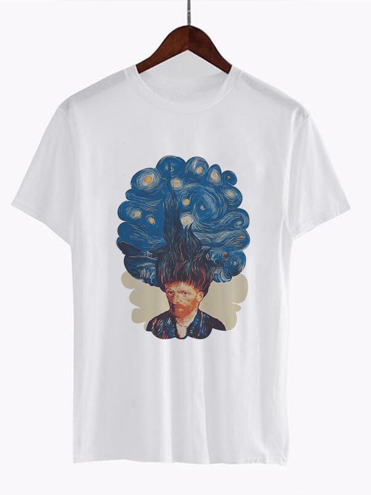 Unisex Van Gogh Van Goghing Van Gone Meme Funny T Shirt Hipsters Cute Tee z nadrukiem
