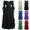 Medieval Palace Vintage Dress For Women With Spliced Design And Ruffled Sleeves For Stage Performance