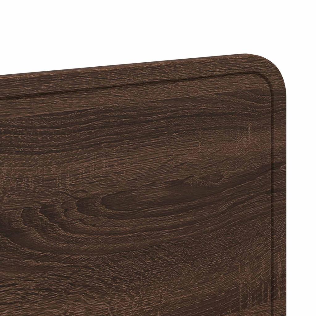 Testiera in Materiale a Base di Legno Effetto Rovere Marrone