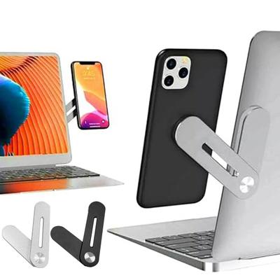 Laptop Side Phone Mount Magnetic Adjustable Phone Stand Folding Monitor Expansion Bracket for Desktop Monitor