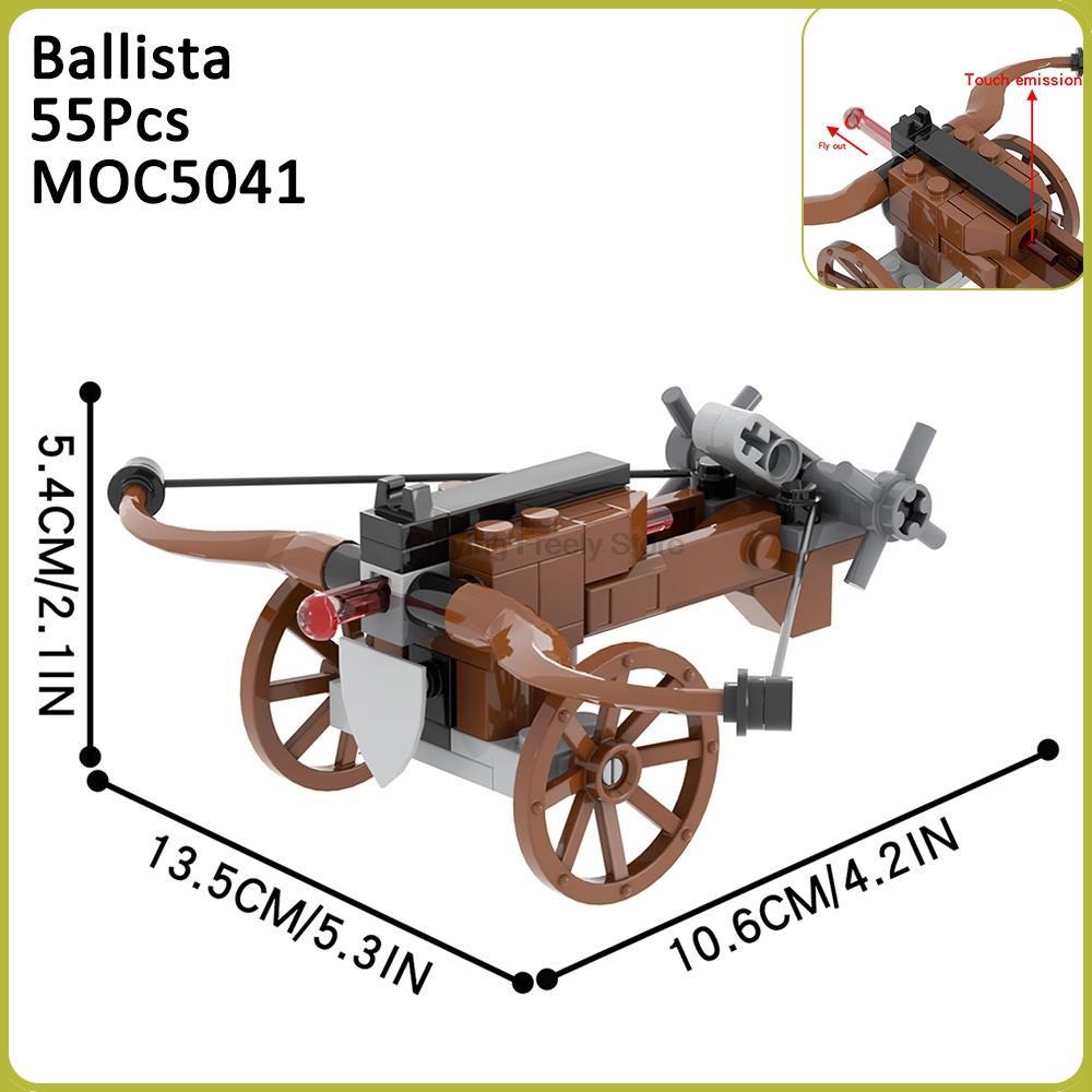 MOC Mittelalterliche Kriegssteine Kanonenwagen Waffe Katapult Armbrust Kompatible Figur Bausteine Spielzeug Für Kinder Erwachsene Freunde Geschenke