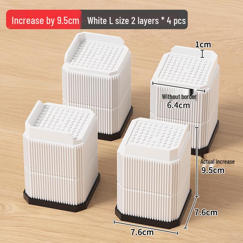 Non-Slip Furniture Heightening Pads for Table, Sofa, Coffee Table, TV Cabinet - Shockproof Leg Risers
