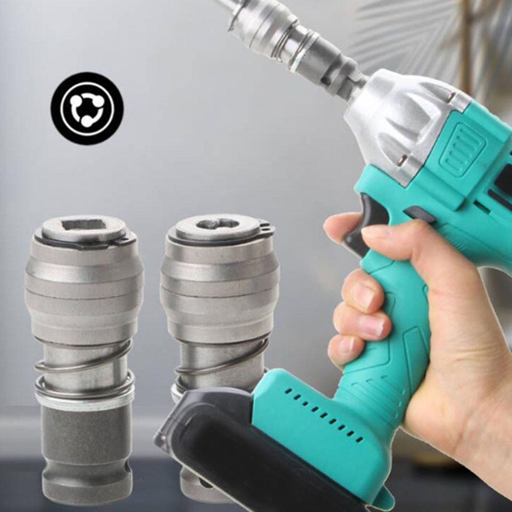 2pcs Electric Wrench Converter Driver Electric Drill Wrench To Hammer Conversion Adapter Round Square Handle Drill Bit