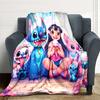 1Pc Lilo Stitch Adventure Blanket Soft Throw Blanket For Home Bedroom Bed Sofa Travel Office Solid Christmas Blanket
