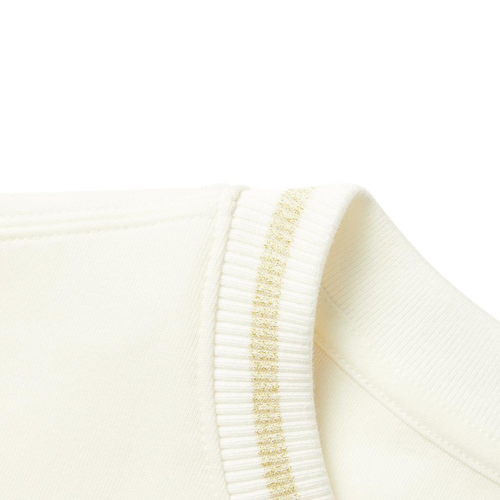 Li Ning Daily Prosperity Series Cny Zodiac Letter Round Neck Comfortable Breathable Versatile Casual Sweatshirt Women Sweatshirt Off-White AWDV182-4