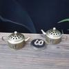 Zinc Alloy Mini Tea Pot Aromatherapy Stove Mini Alloy Tiny Teapot Shape Incense Holder Student