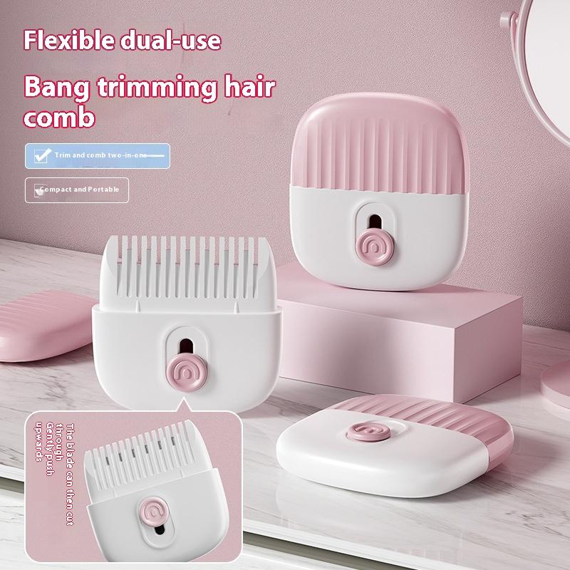Pettine e Tagliacapelli 2 in 1 per Bambini, Rifinisce Frange e Capelli Spezzati, Taglia-frange Manuale Portatile, Tagliacapelli per Bambini