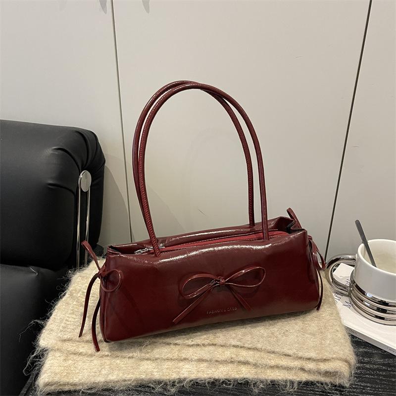 Bows Fashion Casual Large Capacity Commuting Shoulder Bag with Handle and Pillow Interior