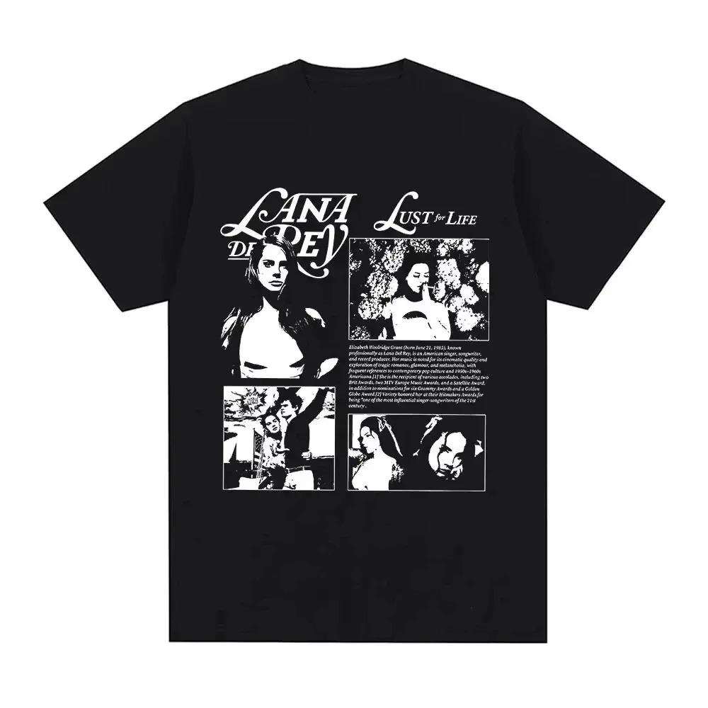 Lana Del Rey Print TShirt Unisex Summer Short Sleeve Womens Mens Fashion Hip Hop Street Style Harajuku Top Women Men Tshirts