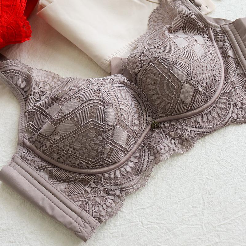 New silk rimless bra, thin adjusted mulberry silk underwear, lace sexy gathering