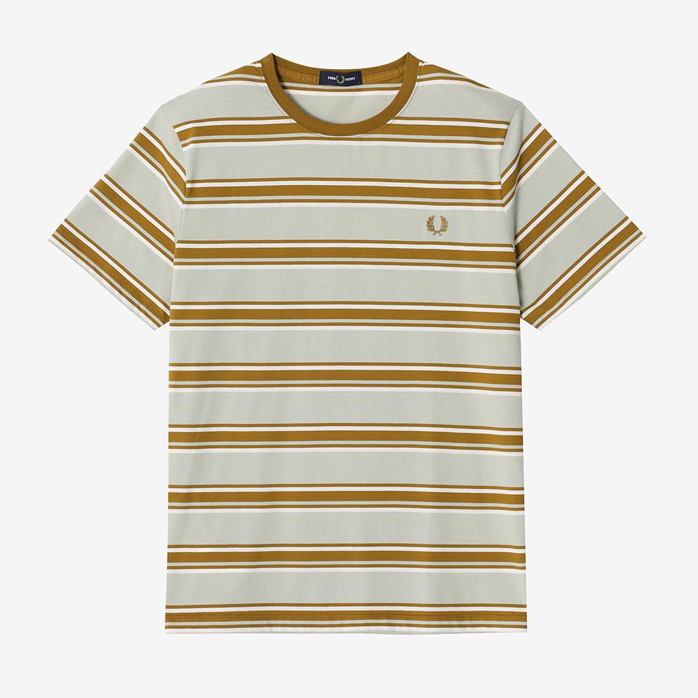 Fred Perry [Sport] Striped T-Shirt (V26) Afpm2416557-V26 S.Peach/L