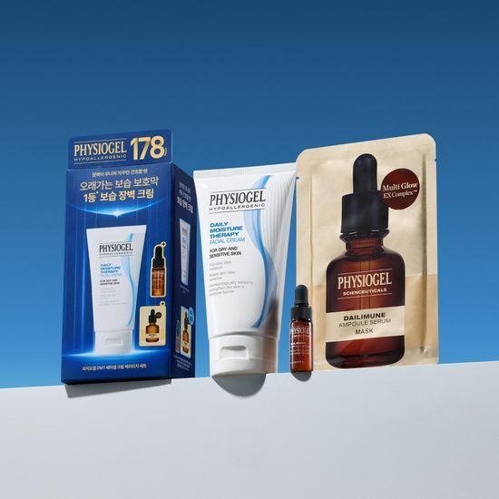 Physiogel DMT Facial Moisturizing Cream 150ml Promotion (+ Daily Mune Ampoule 4ml, 1 Mask)