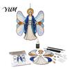 DIY Hanging Ornament Supplies Christian Suncatcher Kit, Stained Glass Style Religious Sun Catcher, Relaxing Handcraft Gifts Iridescent for Window