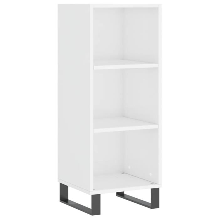 VidaXL Buffet blanc brillant 34,5x32,5x90 cm bois d'ingénierie 828758
