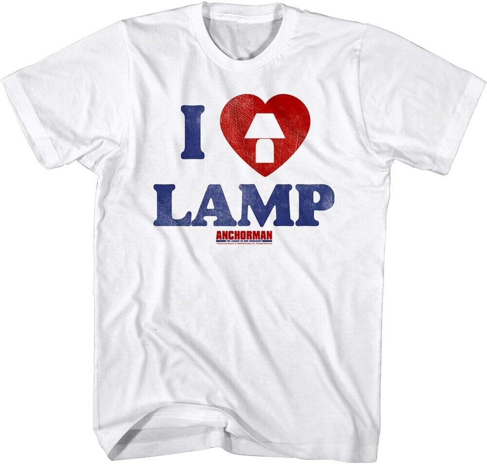 Anchorman I Love Lamp Men s T Shirt Brick Tamland Steve Carell Ron Burgundy S белый