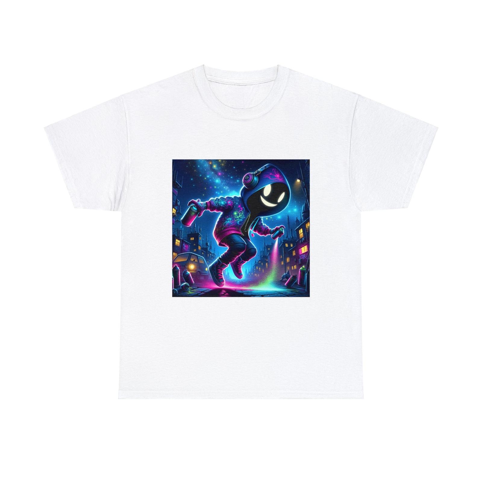 Unisex Adult T-Shirt Graffiti Artist Streetwear Character Urban Tee Happy Vibes S разноцветный