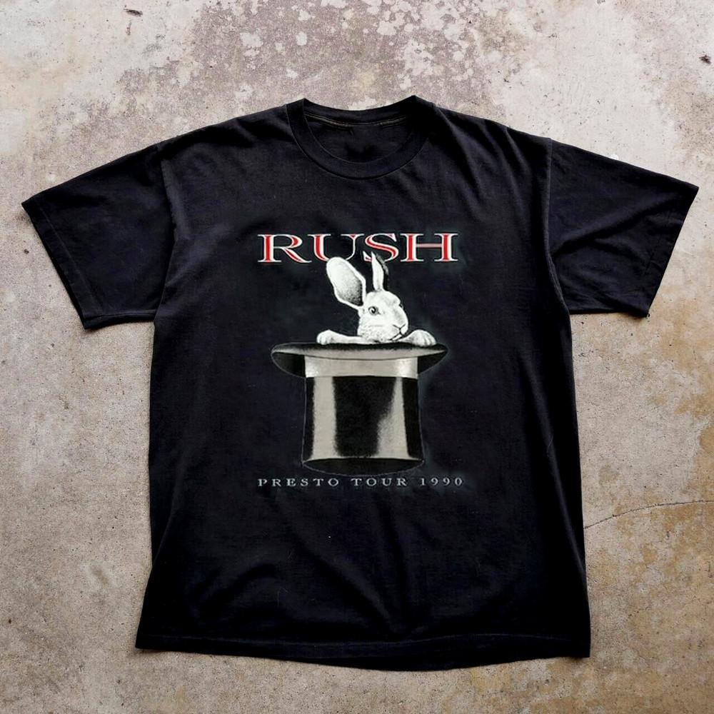 1990 Rush Rabit Presto North America Tour Black All Size Gift OB36 Unisex T-Shirt S