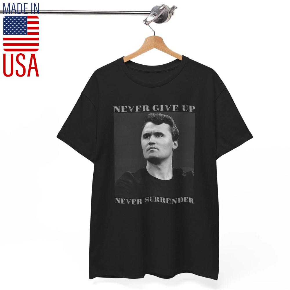 Charlie Kirk RIP Tribute T Shirt Heavy Cotton Black S-5XL, Charlie Kirk Shirts S