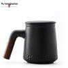 Ceramic Tea Separation Mug with Wooden Handle