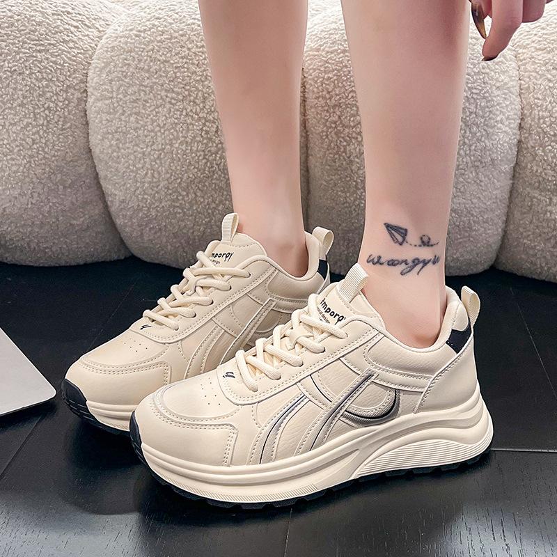 Thick-soled heightening dad shoes Forrest Gump shoes New spring lightweight and breathable casual sports shoes