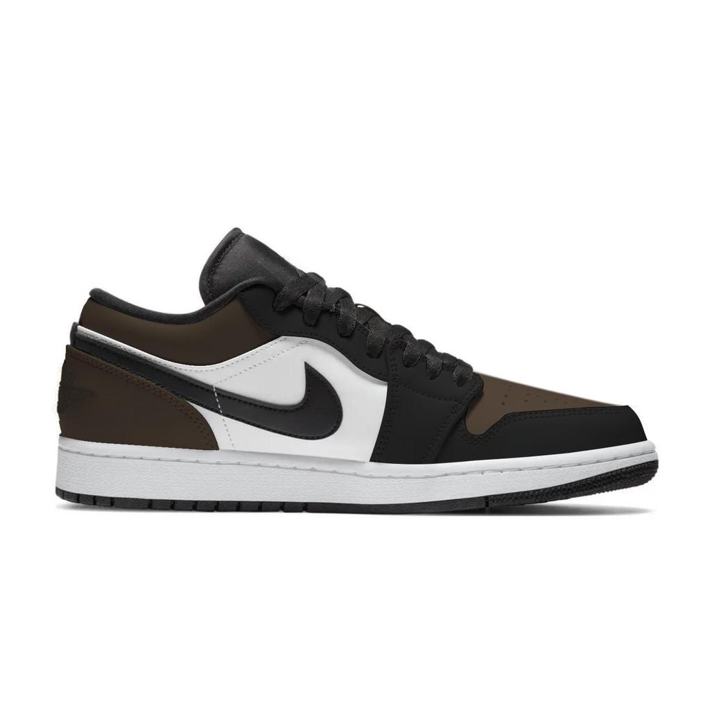 Jordan Air Jordan 1 Abrasion Resistant Abrasion Resistant Low top Vintage Basketball Shoes Unisex Black Brown 553558-165(Team701-F)