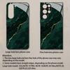 Dunkelgrüne Glas-Handyhülle mit Goldmuster für Samsung Galaxy S26 S25 S24 S23 S22 S20 fe/plus/ultra Fingerabdruckschutz