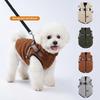 Winter Dog Harness Jacket - Fleece Lined Thick Warm Pet Vest with Leash Loop for Outdoor