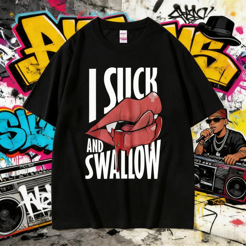 Nouveau T-shirt Été 2025 Vintage Vampire Impression Graphique T-shirts Hommes Femmes Décontracté Surdimensionné 100% Coton Pur T-shirt Imprimé Y2k