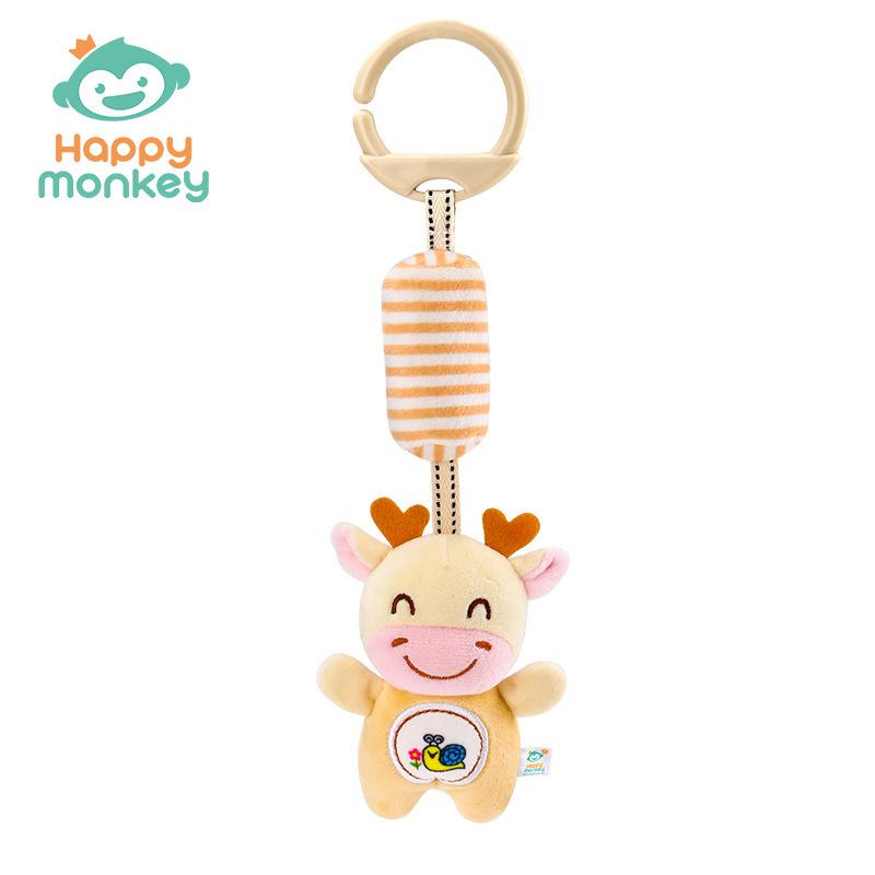 

Счастливая обезьянка детская плюшевая мобильная игрушка: Успокаивающая подвеска для кроватки и машины для раннего развития