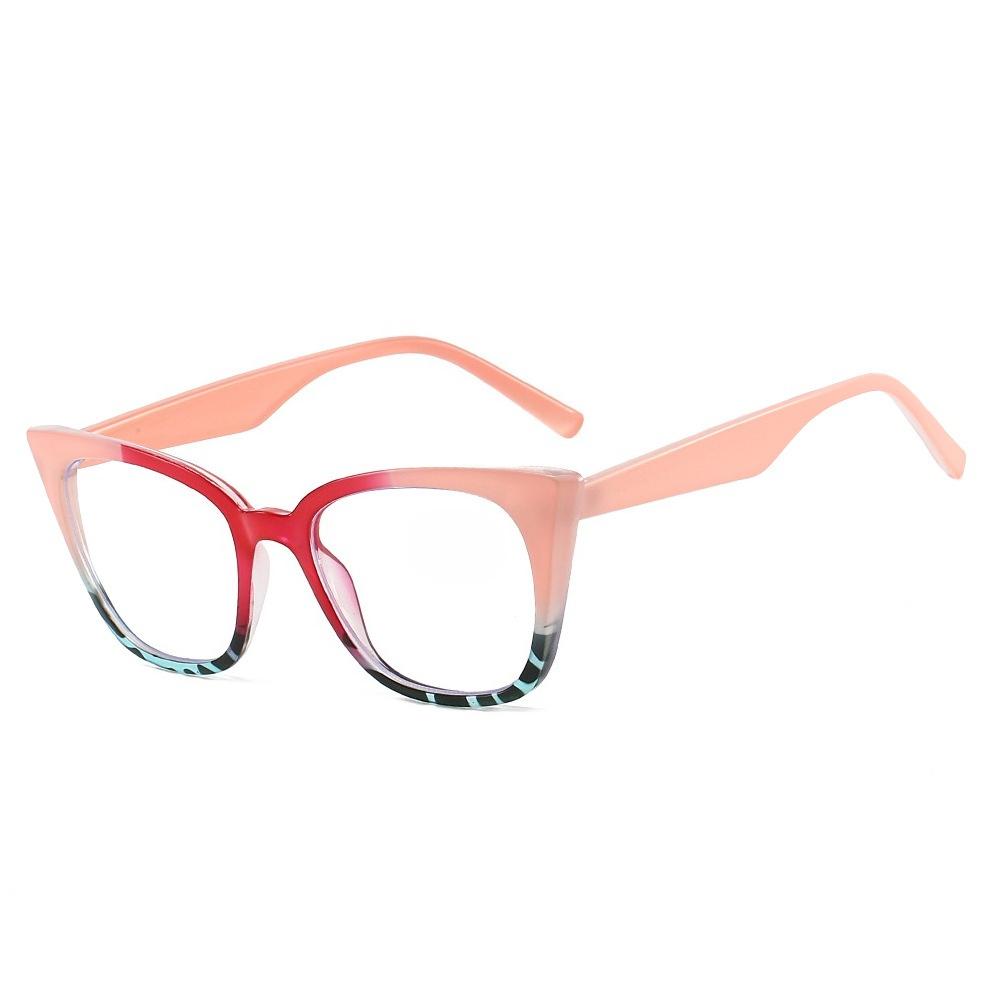 Women's Stylish Cat Eye Optical Spectacle Eyeglasses Frames Men Trendy Vintage Large Glasses Fashion Ultralight Eyewear Lenses