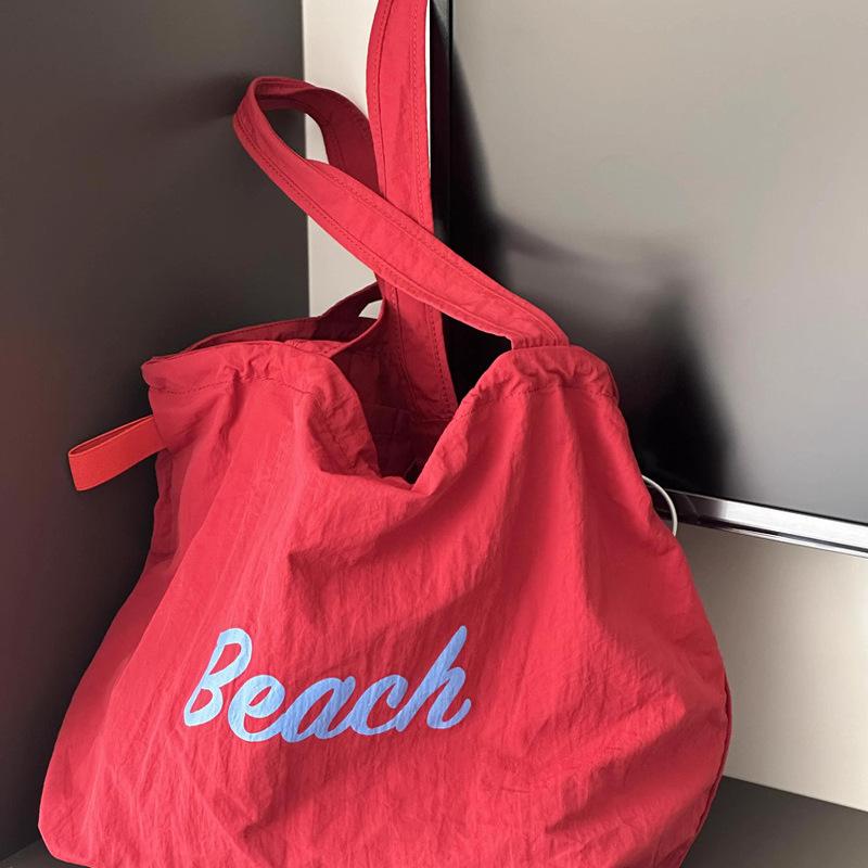 Drawstring Canvas Bag Ins Tote Bag Commuter Tote Bag Shoulder Bag