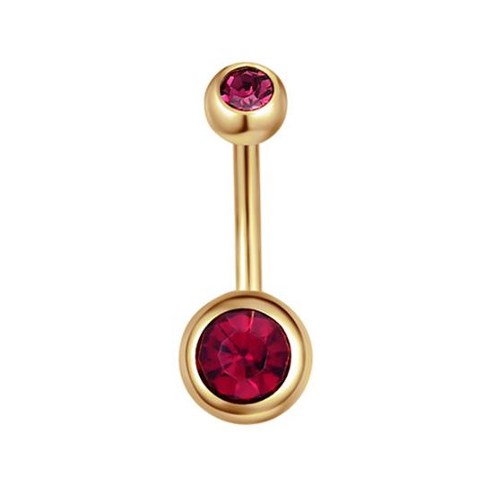 Stylový kroužek na pupík, galvanicky pokovený, unisex jemný