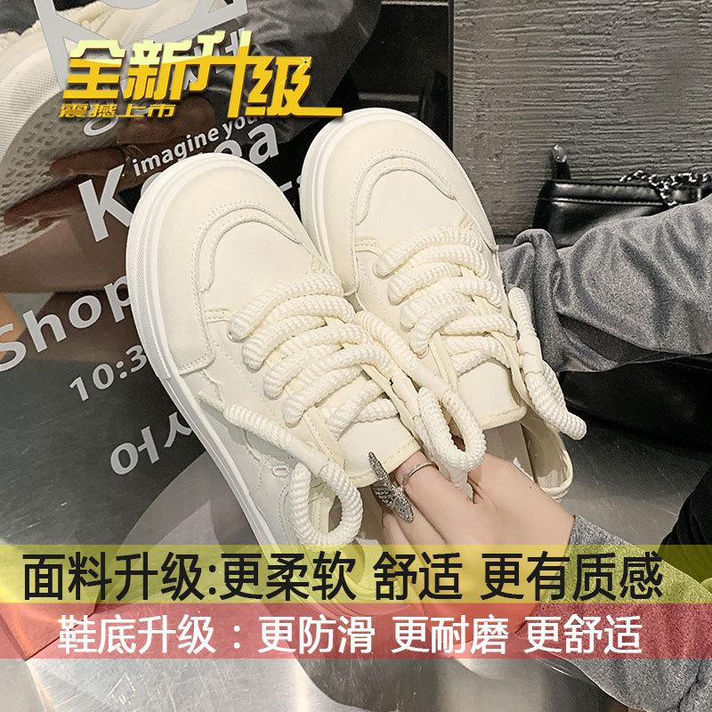 Thin Breathable Canvas Shoes for Women's 2025 Autumn New Student Casual Board Shoes Rose Red Foot Stepping Two Wearing White Shoes